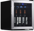 NewAir 16 Bottle Wine Cooler Refrigerator, Freestanding Wine Fridge with Stainless Steel Door, Quiet Compressor Cooling for Red, White & Sparkling Wine, Compact Mini Wine Cellar