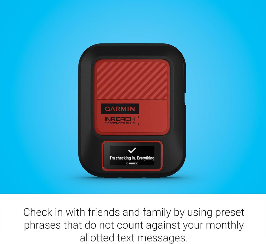 Garmin inReach® Messenger Plus, SOS Satellite Communicator with Photo, Text & Voice Messaging Without Cell Service, Long Battery Life, Durable, Temperature-Resistant, Water-Resistant (IPX7) Design