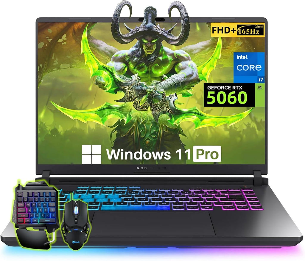 ASUS ROG Strix G16 Gaming Laptop, Intel i7-14650HX(Up to 5.2GHz), NVIDIA RTX 5060, 16' FHD+ 165Hz 3ms ROG Nebula Display, WiFi 7, Hires Audio, 32 GB DDR5, 1 TB SSD Gen 4, Windows 11 Pro