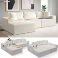 EconoHome Boneless Cloud Sectional Sofa - Plush Deep Seat L-Shaped Couch for Relaxing & Entertaining, Durable Construction & Easy Assembly, Perfect Addition to Any Living Room