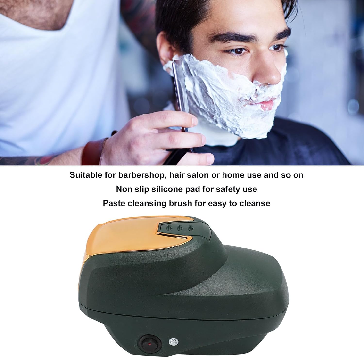 ZJchao Hot Lather Machine for Beauty, Professional Electric Foaming Machine Large Capacity Rich Foam Shaver Latherizer for Men Face Shaving