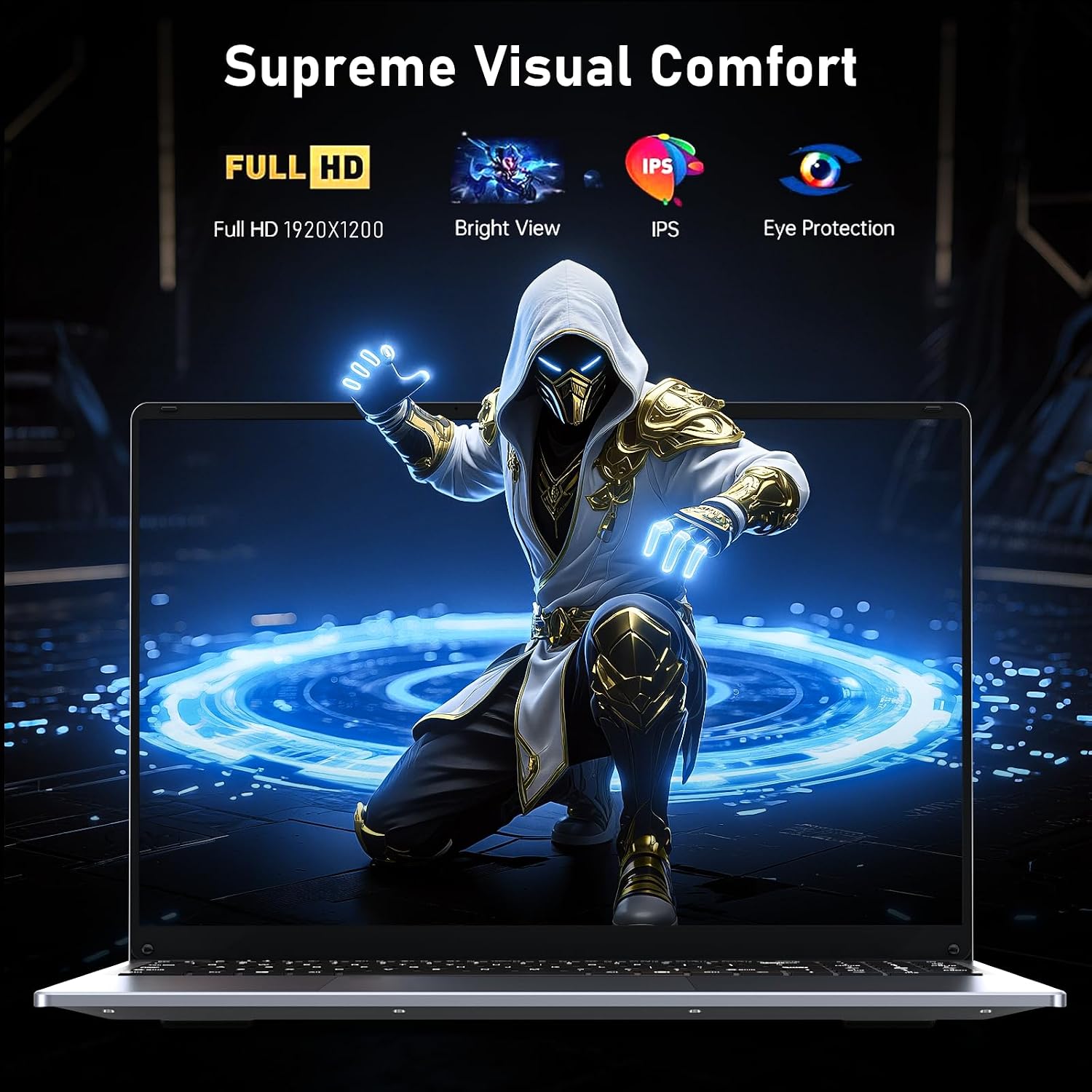 FUNYET Gaming Laptop, 16 inch Laptop Computer 2026 with Window 11 Pro, 16GB RAM 512GB SSD, Int 13th Gen N150 Processor(up to 3.6GHz), Backlit Keyboard, Mini HDMI, FHD 1920 * 1200