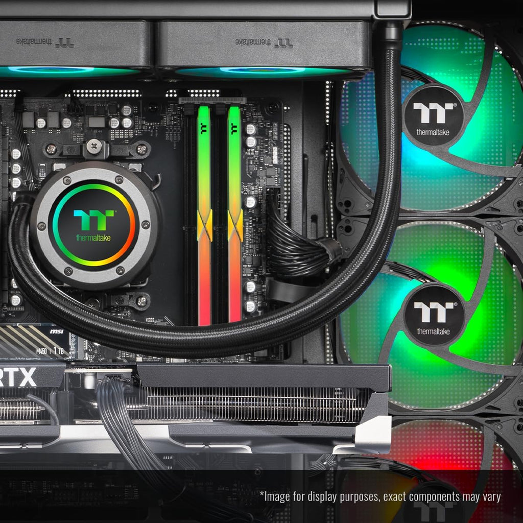 Thermaltake LCGS View 7870T-380 Gaming Desktop (AMD Ryzen™ 7 7800X3D, ToughRam 32GB DDR5 6400MT/s RGB Memory, NVIDIA® GeForce RTX™ 5070 Ti, 2TB NVMe M.2, WiFi, Windows 11) V38B-B850-57T-LCS