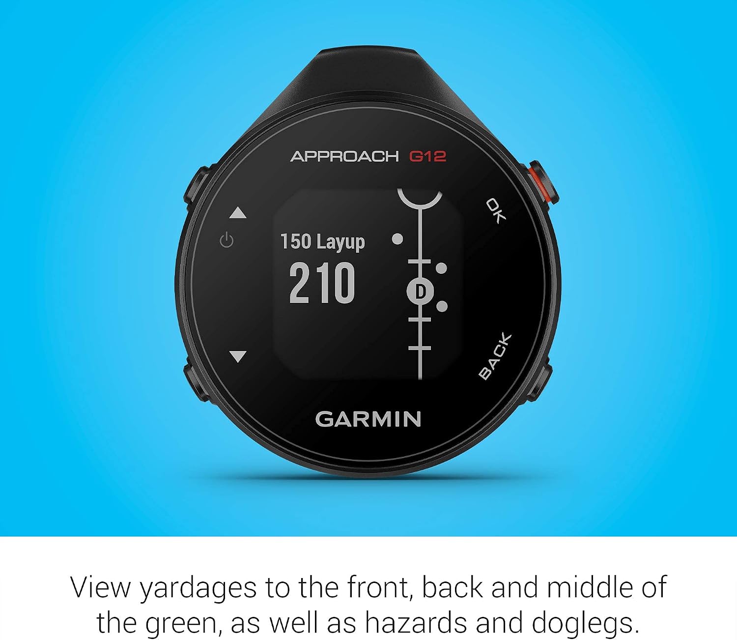 Garmin Approach G12, Clip-on Golf GPS Rangefinder, 42k+ Preloaded Courses, 010-02555-00 (Renewed)