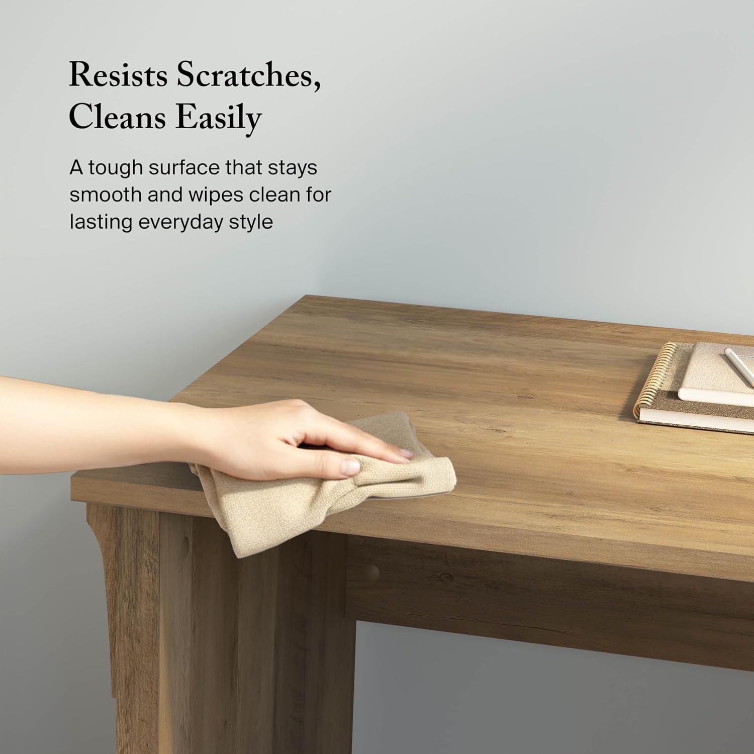 Bush Home L Shaped Desk with Storage for Home Office, Modern Farmhouse Corner Table with Drawers and Cabinets, Salinas Collection, Reclaimed Pine