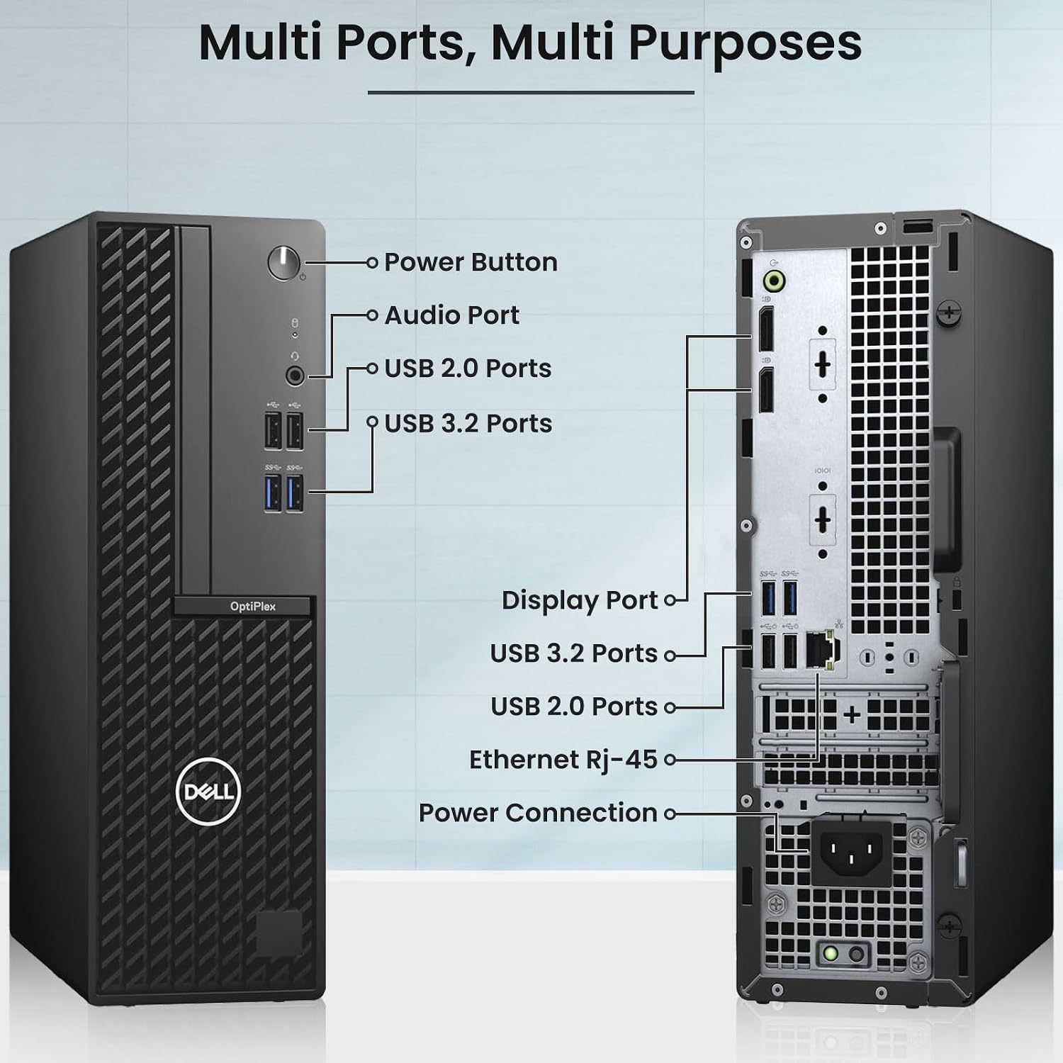 Dell OptiPlex Gaming Desktop PC SFF | Intel Core i5-10500 10th Gen | 16GB RAM | 512GB SSD | 24' Monitor | GeForce GT 1030 | WiFi | RGB Keyboard and Mouse | Gaming Computer | Windows 11 Pro (Renewed)