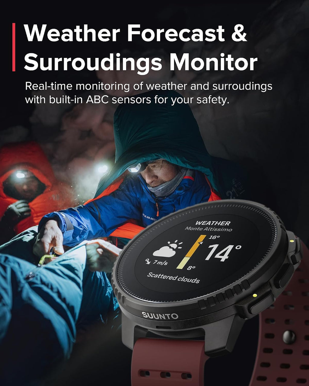 SUUNTO Vertical GPS Adventure Watch, Activity Tracker w/Dual-Band GNSS & Offline Maps, Supports 95+ Sports, Training Metrics & Recovery Insights, Solar Charging Opt. for 1yr Daily Use