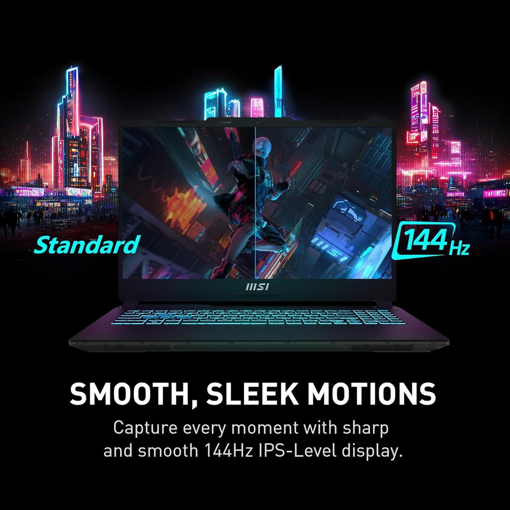 MSI Cyborg 15 Gaming Laptop, 15.6' IPS FHD 144Hz Display, Intel 10-Core i7-13620H, GeForce RTX 4050, 32 GB DDR5, 2 TB SSD, Backlit Keyboard, MS Office Lifetime License & Win11 Pro, w/Accessories