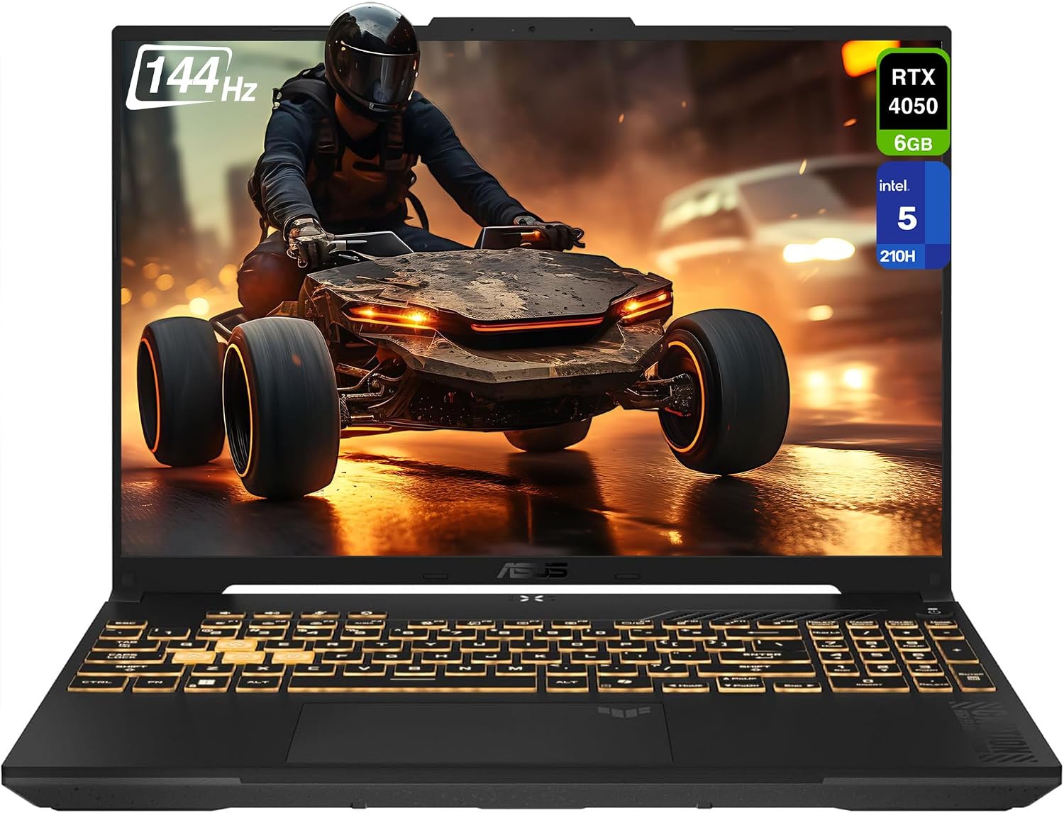 ASUS TUF F16 Gaming Laptop, Intel 5-210H, 32 GB DDR5 RAM, 2 TB PCIe SSD, 16'' FHD+ (1920x1200, WUXGA) 144Hz IPS Display, Nvidia G-Force RTX 4050, 1-Zone RGB Backlit Keyboard, W11 Home, Mecha Gray