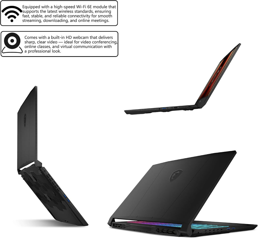 msi Katana 15 HX Gaming Laptop | 15.6' QHD 165Hz 100% DCI-P3 | Intel 16-core i7-14650HX (>i9-12900H) | 32GB DDR5 2TB SSD | GeForce RTX 5070 (Up to 798 AI Tops) RGB Backlit Win11Pro w/DLCA Accessory