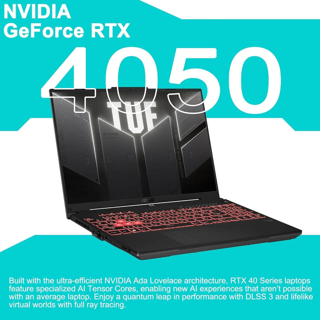 ASUS TUF Gaming A16 Laptop, 16' WUXGA IPS 144Hz FHD, AMD 6-core Ryzen 7 7445HS, 128GB DDR5 2TB SSD, NVIDIA GeForce RTX 4050 (Up to 194 AI Tops), RGB Backlit Keyboard, Wi-Fi, Bluetooth, Windows 11 Pro
