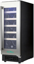 Iceblue Wine Fridge, 20 Bottles Wine Cooler Refrigerator, 41℉-72℉ Adjust Temperature Mini Fridge, Built-in Wine Refrigerator, Freestanding Beverage Refrigerator for Home, Office, Bar, Gift - Silver
