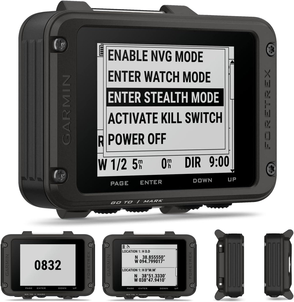 Garmin Foretrex 801 Wrist-Mounted GPS Navigator with Tactical Features, No Strap with Wearable4U E-Bank Bundle