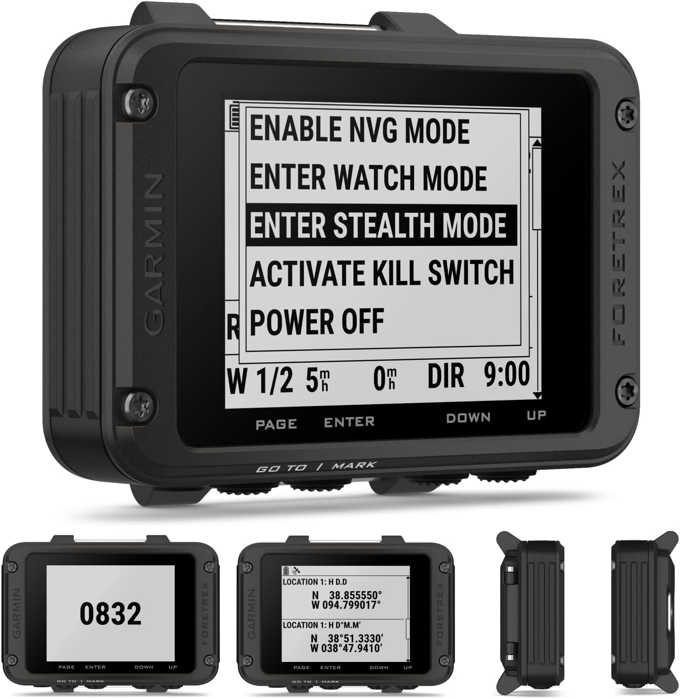 Garmin Foretrex 801 Wrist-Mounted GPS Navigator with Tactical Features, No Strap with Wearable4U E-Bank Bundle