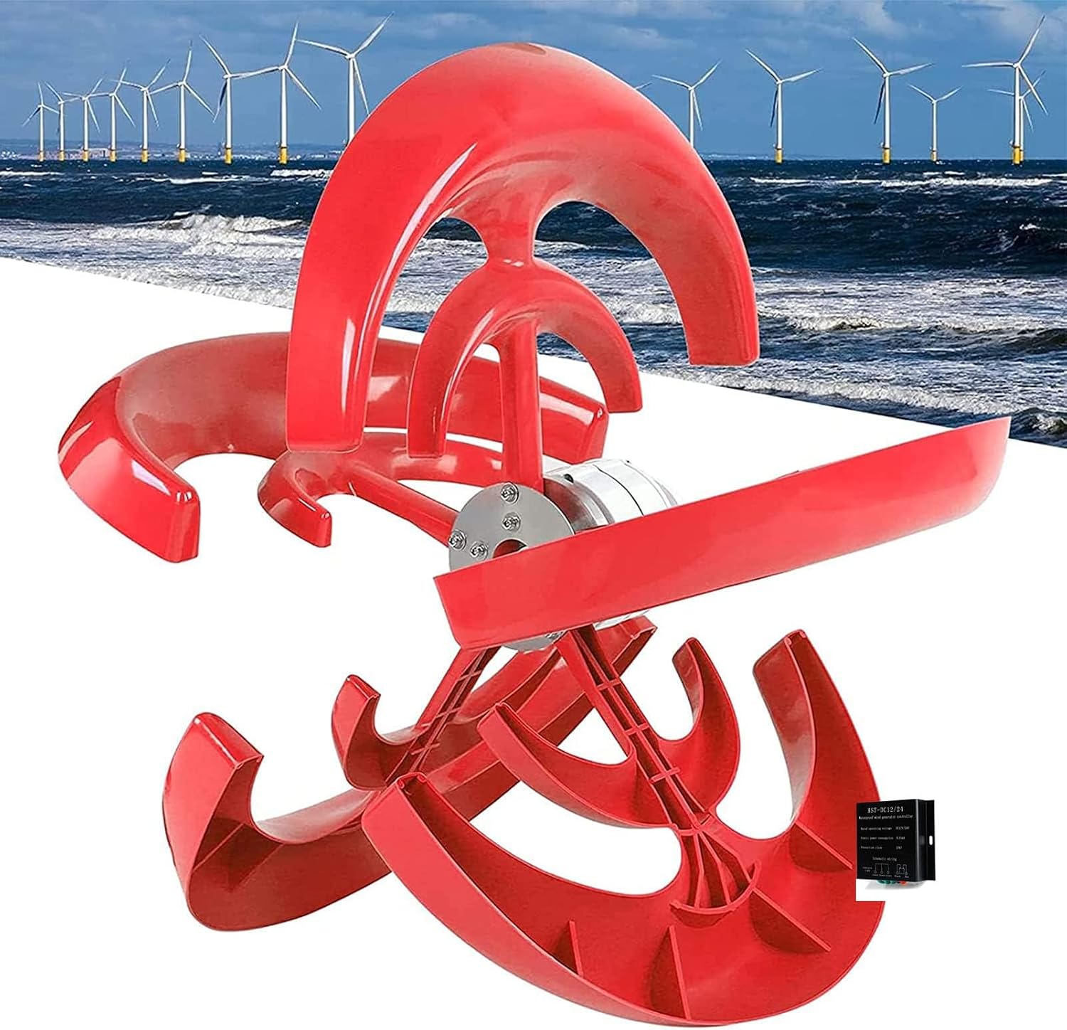3000W Wind Turbine 12V-220V 5 Blades Generator Portable Free Energy Low Noise Windmill Wind Turbine Kit,Suitable for Courtyard and Garden Lighting