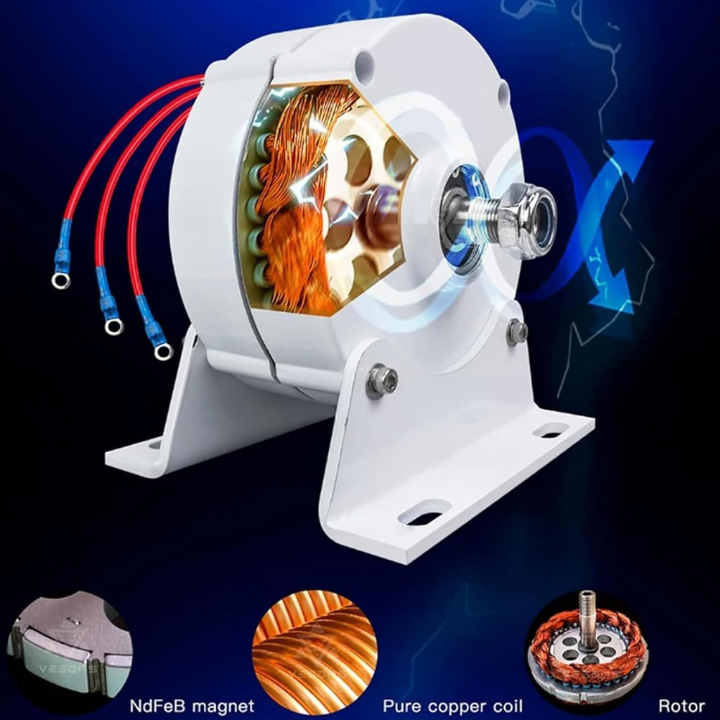 Three Phase Alternator Generator 3000W 48V 24V 12V 3 Phase AC Alternator Motor Drive Wind Turbine