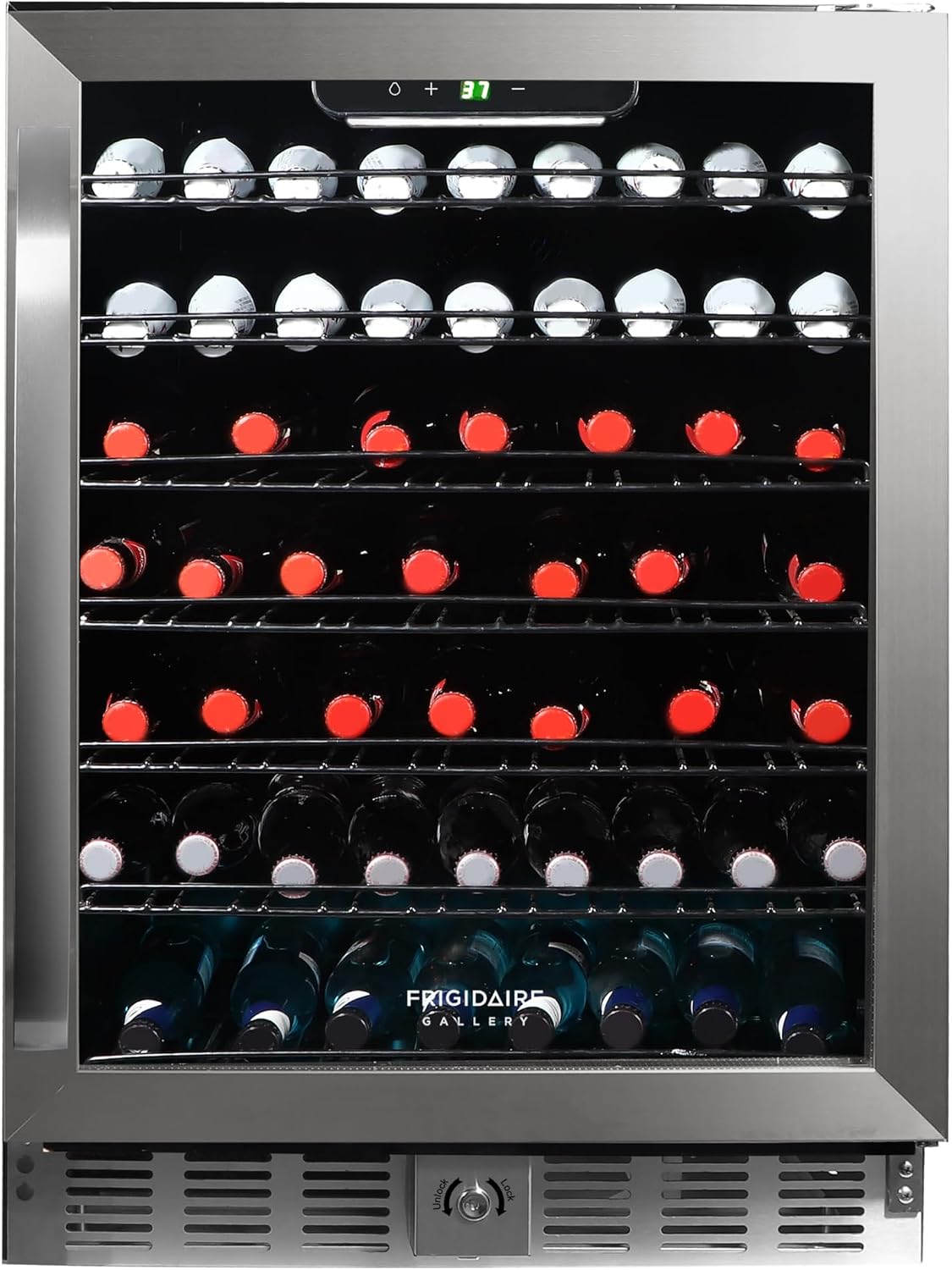 Frigidaire, 24' Wide 5.1 Cu Ft Capacity, Built-in Under Counter Beverage Fridge, Glass Front