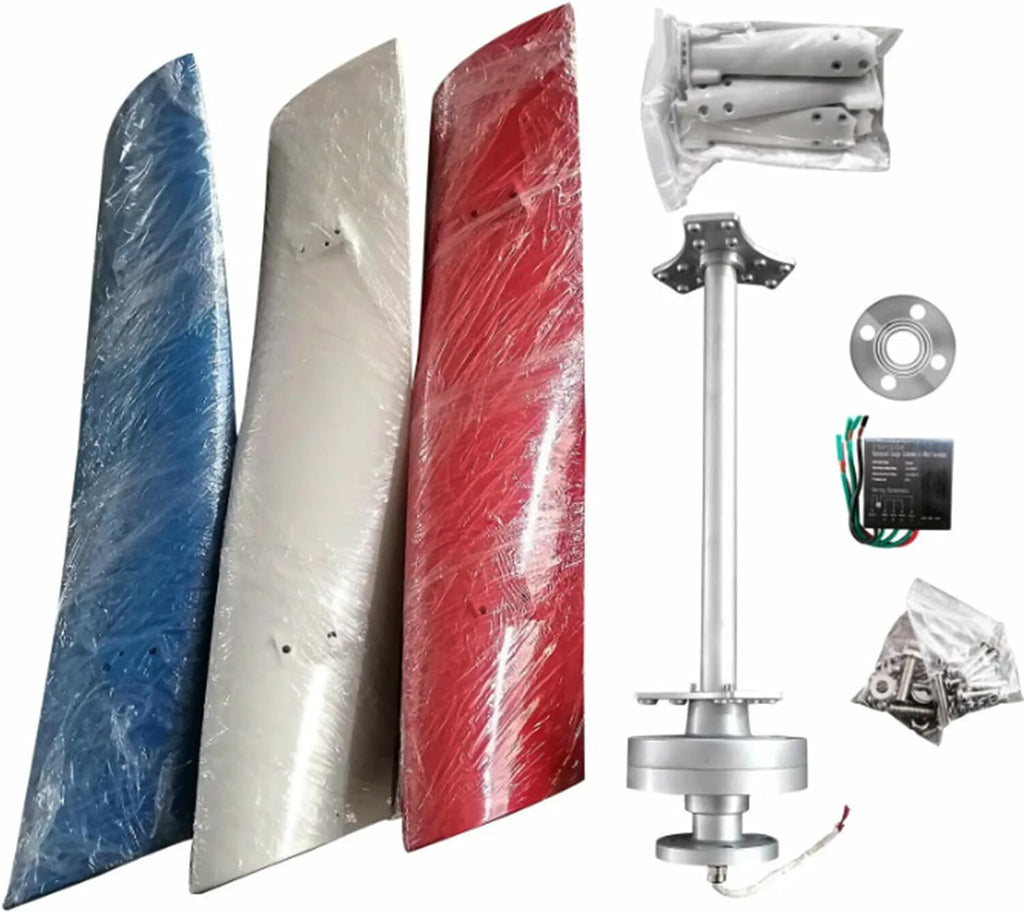 3000W Vertical Axis Maglev Wind Turbine,Wind Solar System Power Generation Kit High Power Generator Home 12V 24V 48V with Charge Controller