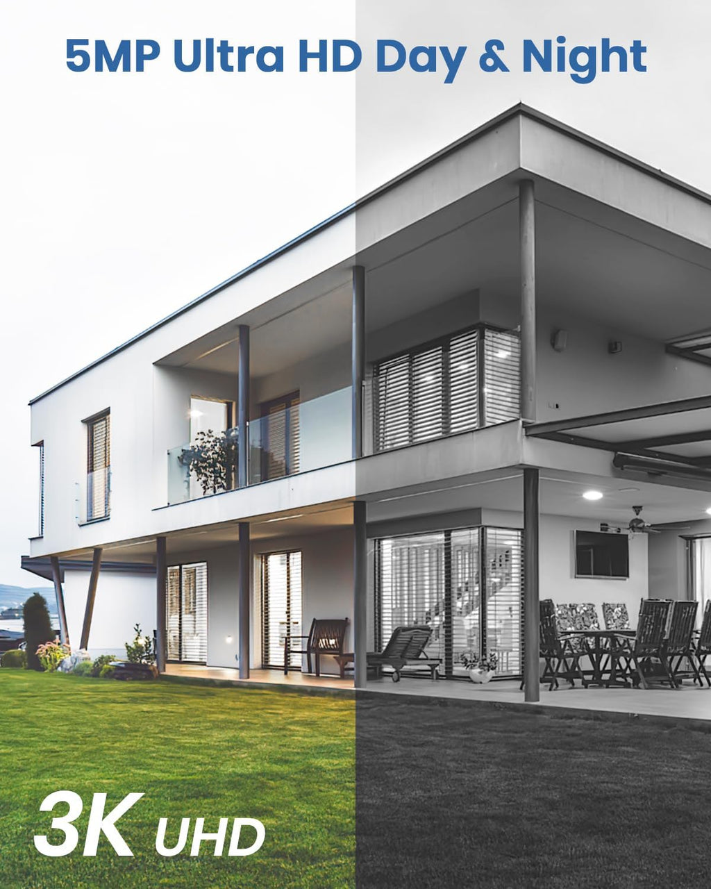 aosu 5MP/3K Solar Security Cameras Wireless Outdoor, View All on The APP, SolarCam D1 SE - 3 Pack