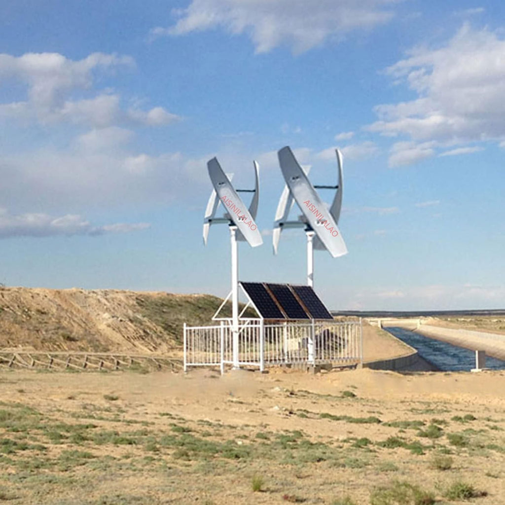 3000W Wind Turbine Generator 3 Blades Three-Phase Vertical Windmill Turbine Generator with Mppt Controller 12V 24V 48V 220V Easy to Assemble