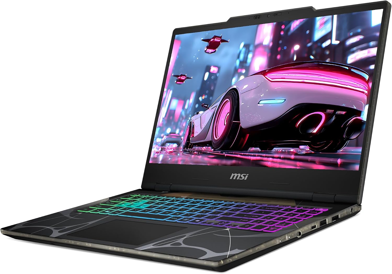 msi Cyborg 15 Gaming Laptop, Intel 7-240H, 64 GB DDR5 RAM, (4TB+4TB) PCIe SSD, 15.6' FHD (1920x1080) 144 Hz IPS Display, Nvidia G-Force RTX 5060, 4-Zone RGB Keyboard, W11 Home, Translucent Black