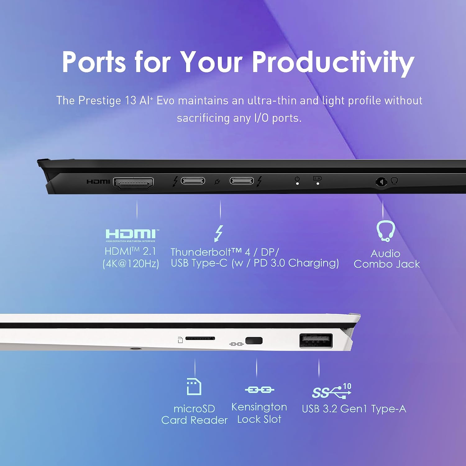 MSI Prestige 13 AI+ Evo (2024) 13.3' 2.8K OLED Business Laptop: Intel Core Ultra 7-258V, Arc Graphics, 32GB LPDDR5x, 2TB NVMe SSD, Thunderbolt 4, WiFi 7, Win 11 Home: Stellar Gray A2VMG-019US