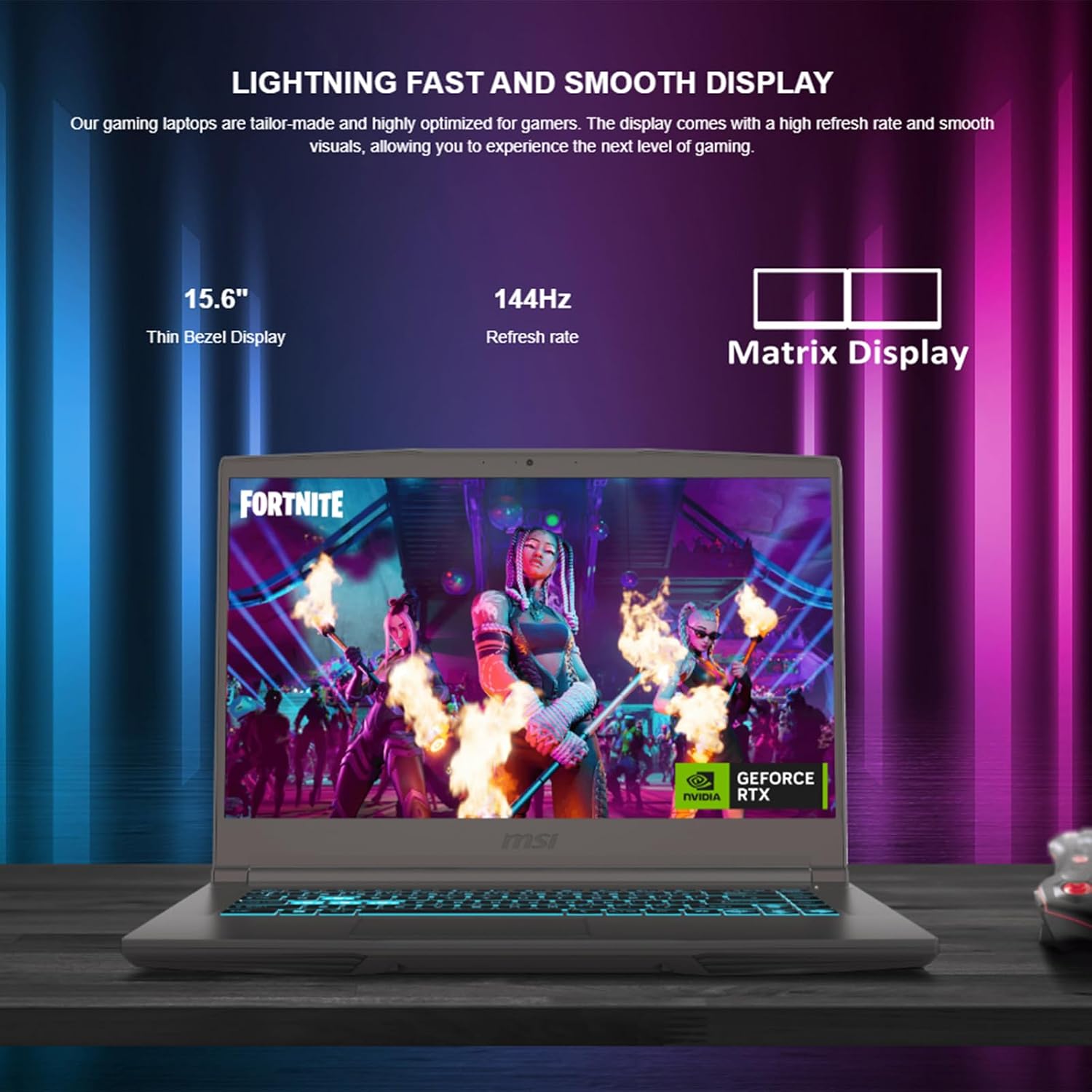 MSI Thin 15 Gaming Laptop | GeForce RTX 4060 Laptop GPU | AMD Ryzen 9 8945HS | 15.6' FHD IPS Display | Backlit KB | w/Office & External DVD Drive | Windows 11 Pro | 64GB RAM | 1 TB SSD