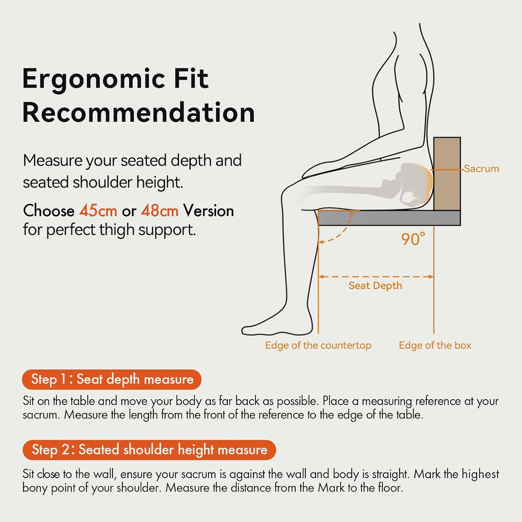 LiberNovo Dynamic Ergonomic Office Chair - Comfy Adjustable Desk Chair with Adaptive Lumbar Support, 160° Recline & Built-in Spine Stretch for Back Comfort, Home Office Long Hours Use, Gray+48cm