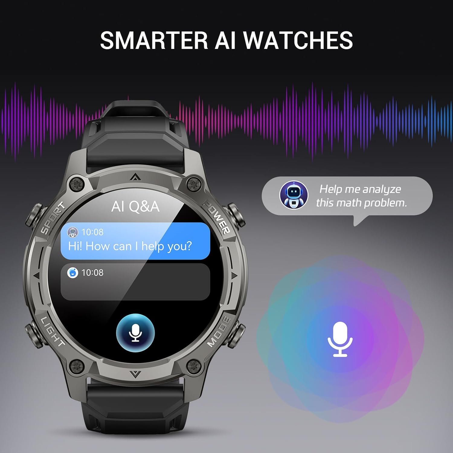 2026 AI Smart Watch with Standalone GPS & Offline Maps, 5ATM Waterproof, 1.43' AMOLED, 21-Day Battery, 178 Sports Modes, Compass, Heart Rate/SpO2/Stress/Sleep Monitor, for Android iOS Men Women