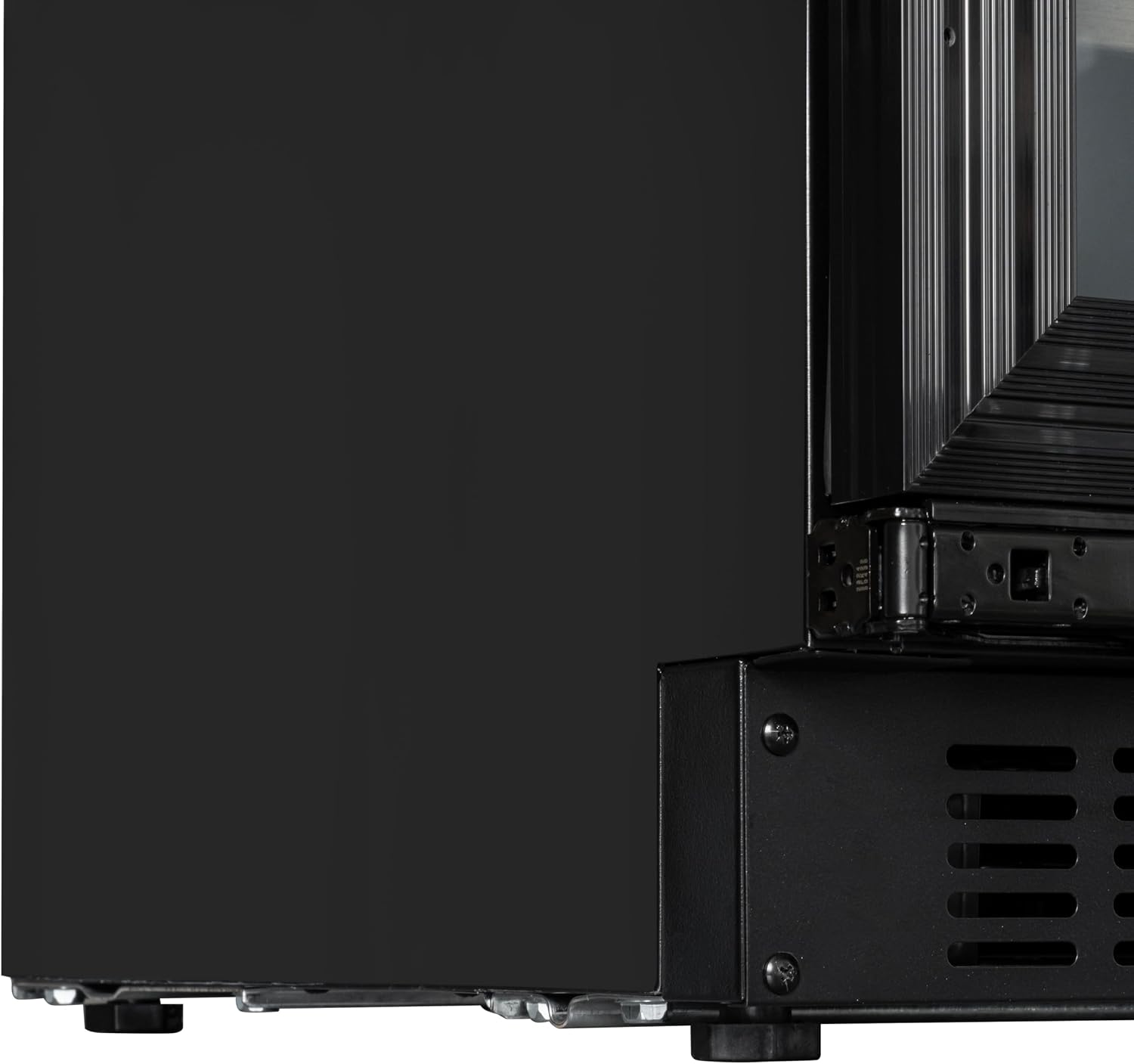 KoolMore Reserve 24 in. French Door Dual Zone Panel Ready Under-Counter Cooler with Wooden Shelves and 20 Bottle Capacity in the Right Zone and 2.1 Cu. Ft. on the Left in Black (KM-CWB24-WPR)