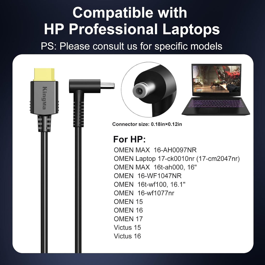 330W Universal Gaming Laptop Charger for HP (20V/16.5A), XT60 Port with 45-30mm Cable,3-Port Portable Travel Adapter, PD3.0 Fast Charging,Compatible with HP OMEN15/16/17/Pavilion16/15