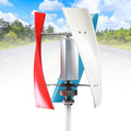 3000W Wind Turbine Generator Vertical Axis Wind Turbine Teaching Model 12V 24V 48V High Efficiency 3 Blades Turbine Generator Kit for Home Farm Street Use,24V