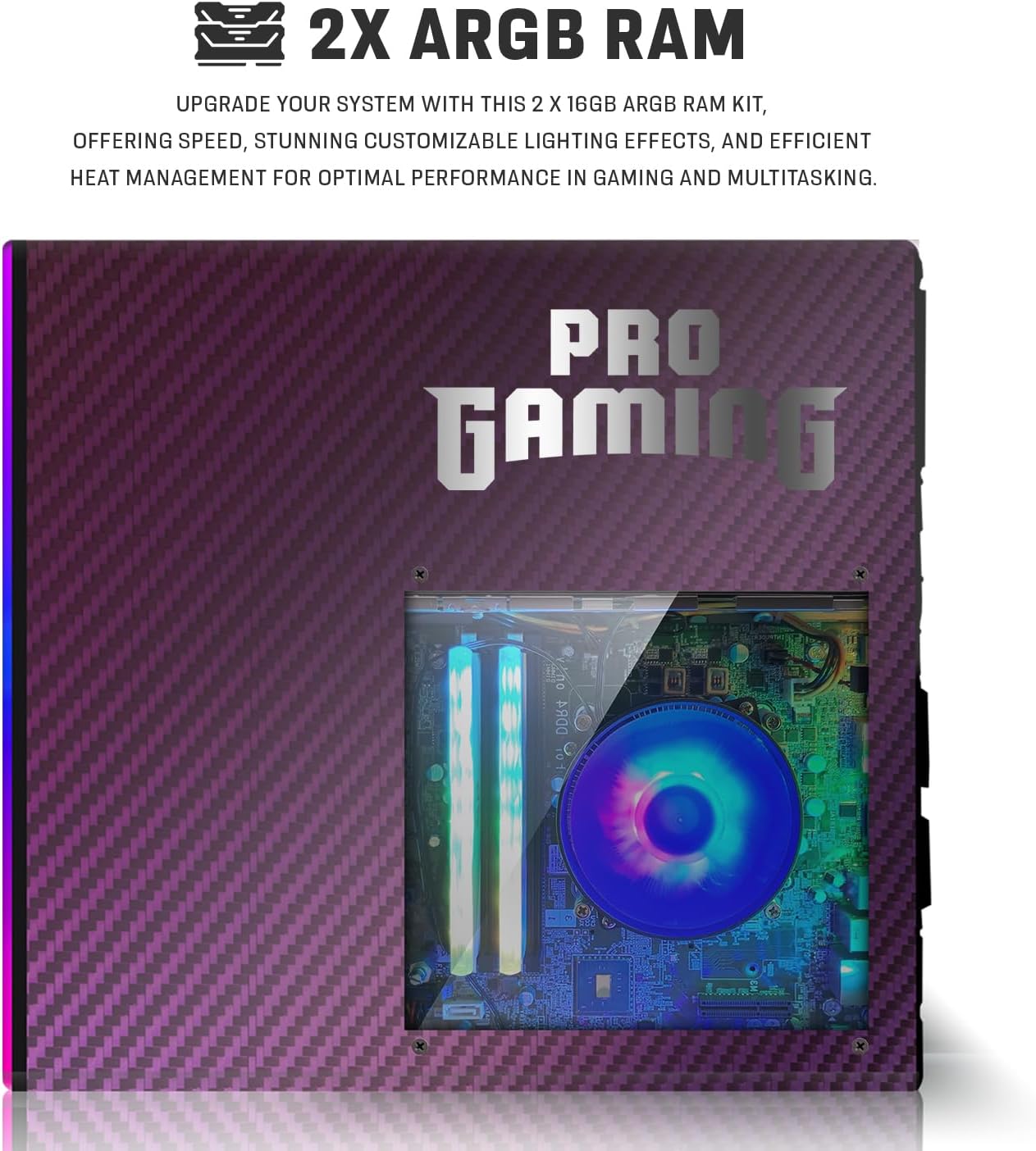 HP Chameleon Desktop Computer PC–Intel Core i5,16GB ARGB RAM,512GB SSD,GT-1030 Graphic Card,27 Inch Curved Monitor,RGB KBM with AI Copilot Key,RGB Headphone,Webcam,Windows 11 (Renewed)