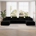 Novilla 141' Modular Sectional Sofa, Modern Cloud Sectional Couch with Smarts Coil® Support, U-Shape Boneless Couch for Living Room Apartments Bedroom, No Assembly Required (4 Seat w/ 2 Ottoman)