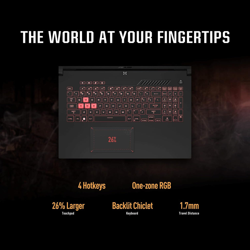 ASUS TUF Gaming A17 (2022) Gaming Laptop, 17.3' 144Hz FHD IPS-Type Display, AMD Ryzen 7 6800H CPU, GeForce RTX 3060 GPU, 16GB DDR5, 512GB PCIe SSD, Wi-Fi 6, Windows 11 Home, Mecha Gray, FA707RM-ES73