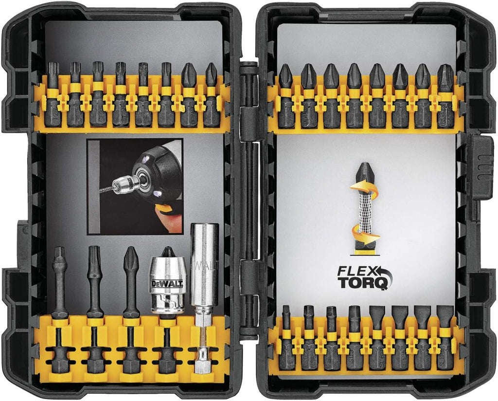 DEWALT 20V MAX* Cordless Drill/Driver Kit with Screwdriver/Drill Bit Set, 100-Piece (DCD771C2 & DWA2FTS100)
