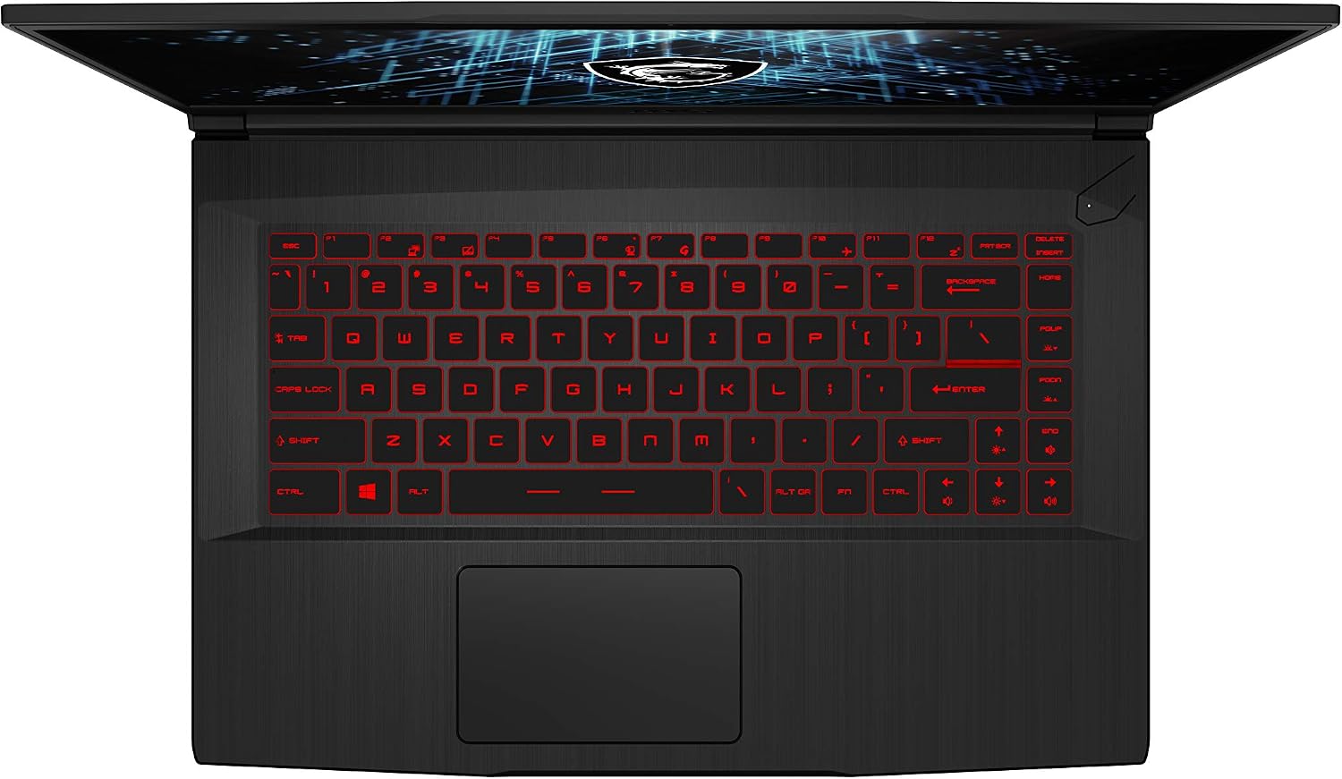 msi GF65 Gaming Laptop: 15.6' 144Hz FHD 1080p, Intel Core i7-10750H 6 Core, NVIDIA GeForce RTX 3060, 16GB, 512GB NVMe SSD, WiFi 6, Red Keyboard, Win 10, Black (10UE-047)