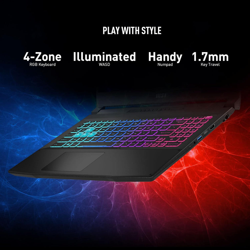 msi Katana 15 Laptop: Intel Core i7-13620H, GeForce RTX 4060, 15.6' FHD 144Hz, 16GB DDR5, 1TB NVMe SSD, USB 3.2 Gen1 Type C w/DP, Cooler Boost 5, Win 11 Pro: Black B13VFK-1264US