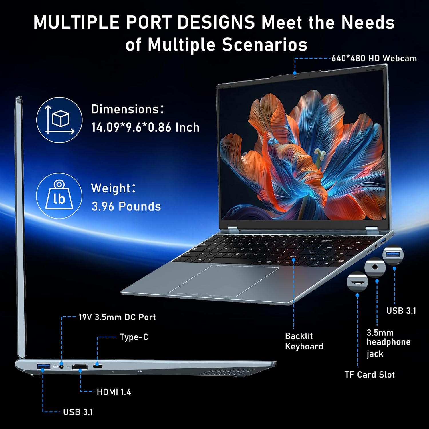 NAIKLULU Gaming Laptop,Window 11 Pro Laptop Computer, 16 Inch Lap Top,16GB RAM 1TB SSD PC 2026,MX350 Graphics,N95 4C/4T Processor(up to 3.4Ghz),Backlit Keyboard,FHD 1920 * 1200 Display,WiFi 5,BT4.0