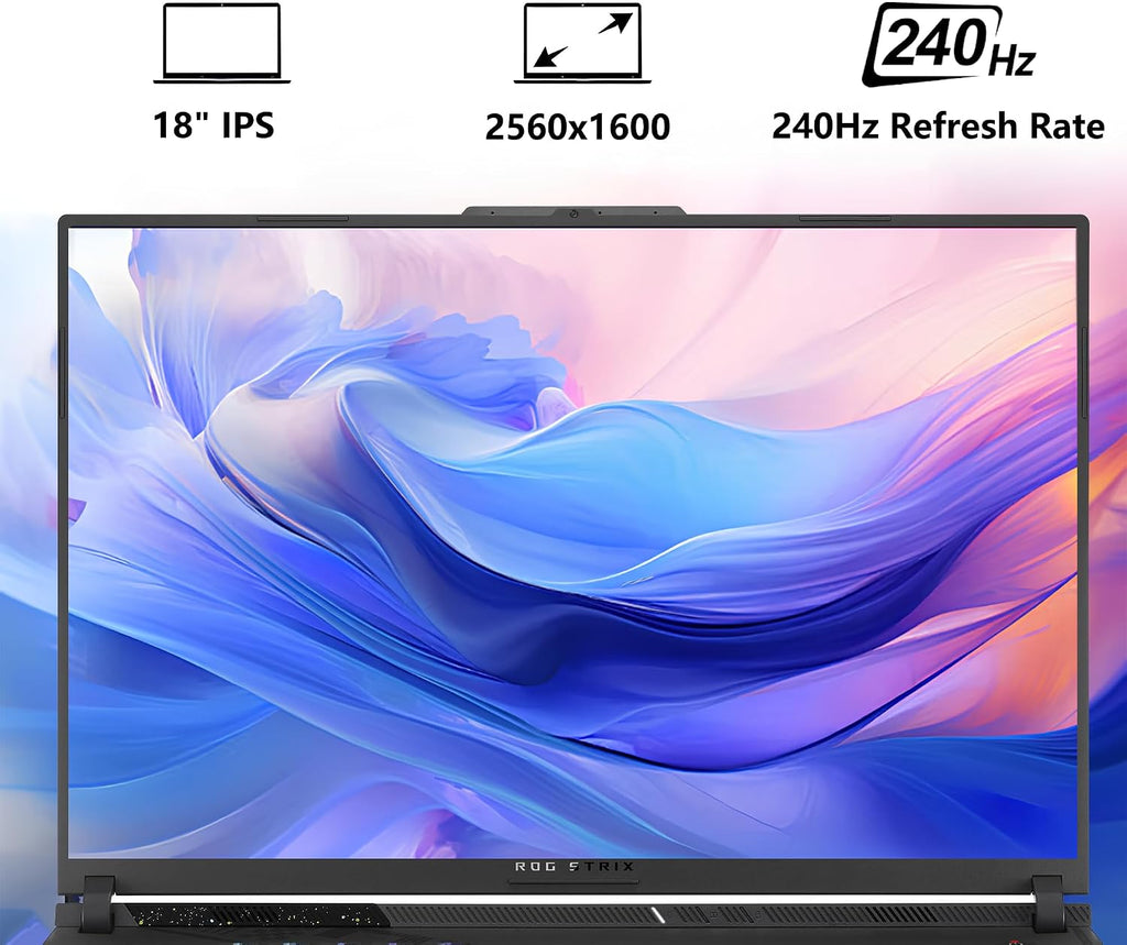 ASUS ROG Strix G18 G814 Gaming Laptop | 18' 2560x1600 240Hz 100% DCI-P3 | AMD 16-core Ryzen 9 9955HX (>i9-14900HX) | 32GB DDR5 1TB SSD | GeForce RTX 5070 | RGB Backlit Wi-Fi6E Win11 w/DLCA Accessory