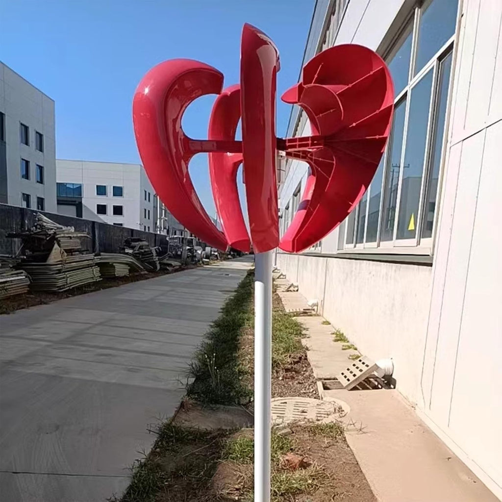 600W/800W/1000W/1200W Wind Turbine Generator Kit 12V/24V Vertical Axis Wind Turbine Generator with Controller Wind-Solar Hybrid Street Light Household Permanent Magnet Generator(800W,12V)