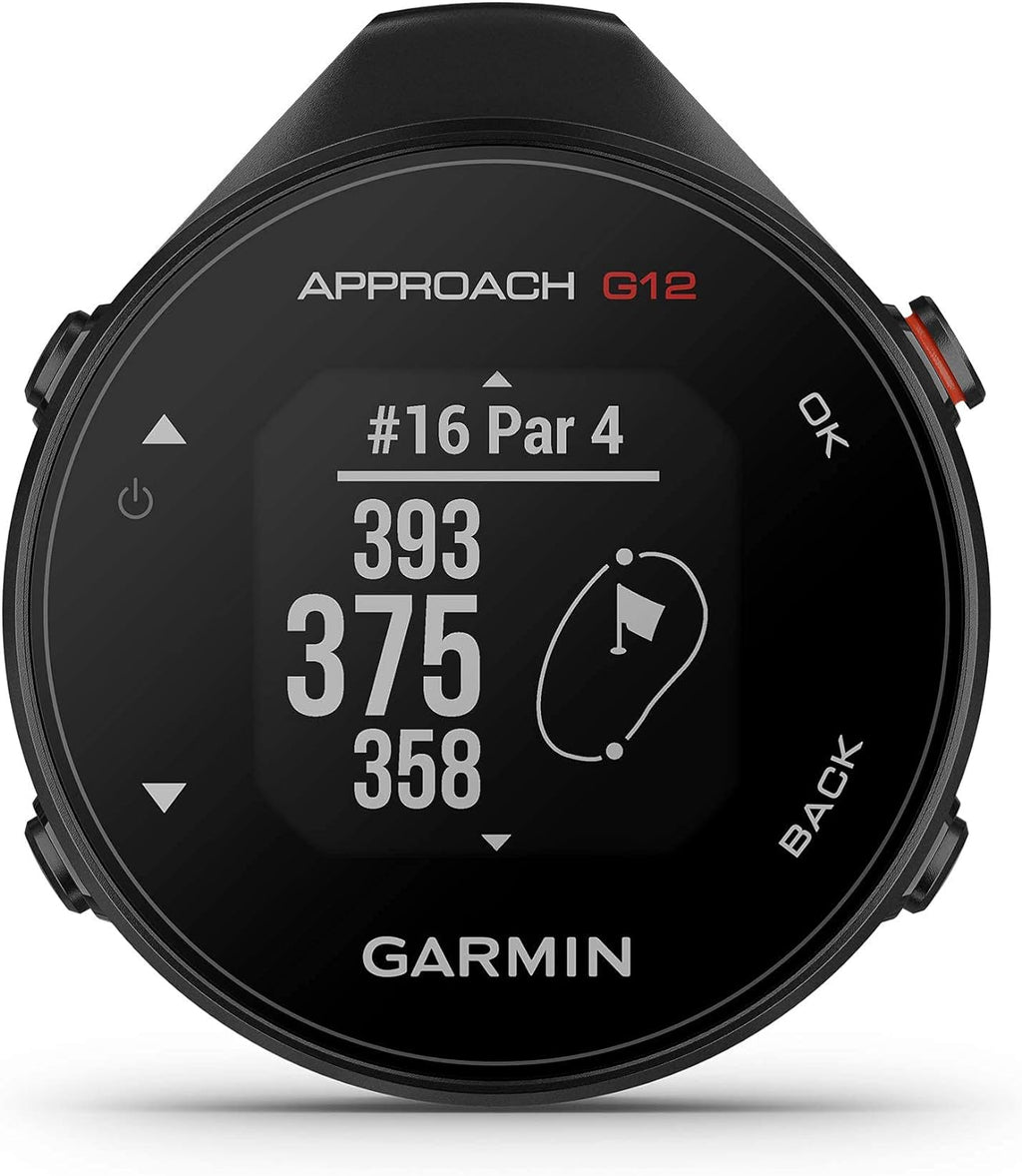 Garmin Approach G12, Clip-on Golf GPS Rangefinder, 42k+ Preloaded Courses, 010-02555-00 (Renewed)
