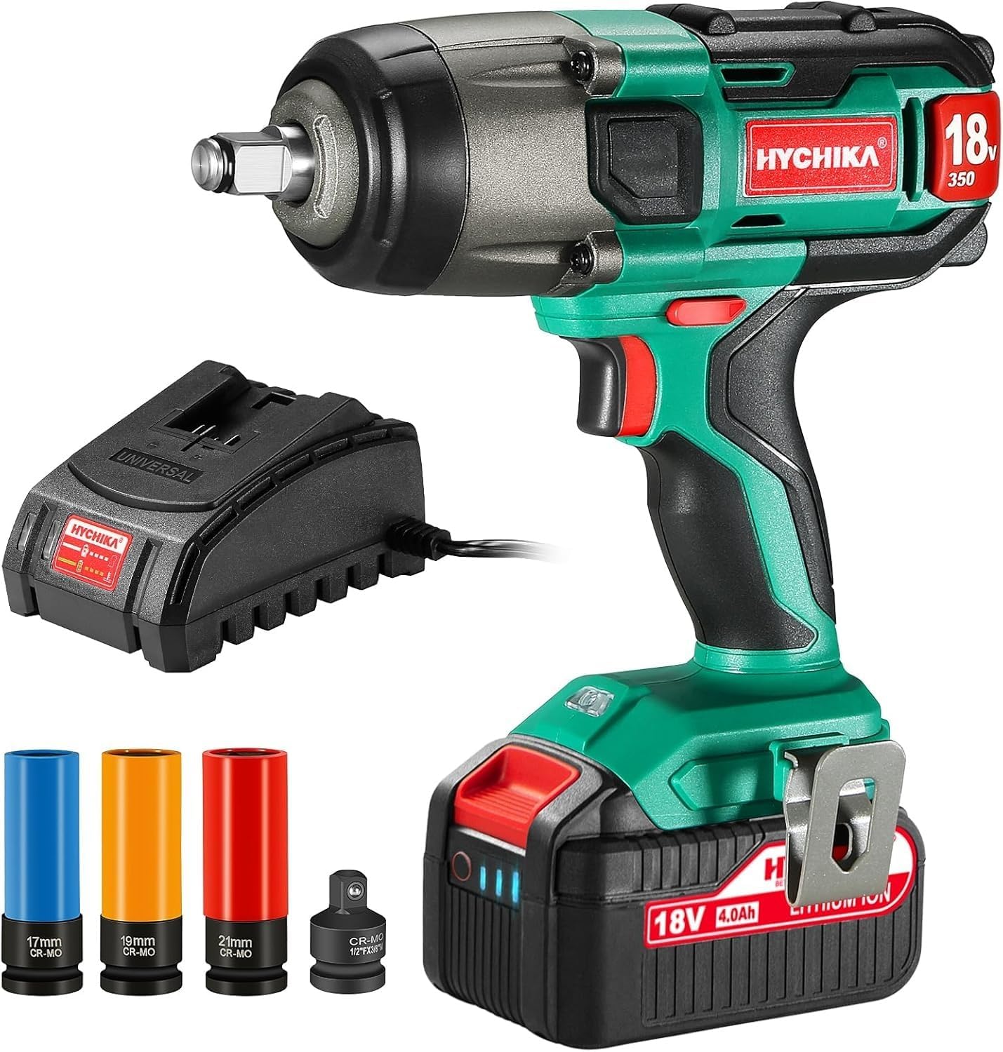 HYCHIKA Power Tool Combo Kit, Heat Gun,Impact Wrench,Drill Driver,Electric Screwdriver,Orbital Sander, Rotary Tool,Mini Circular Saw，Reciprocating Saw,Jig Saw,50W LED Work Light,10-Tool Power Tool Set