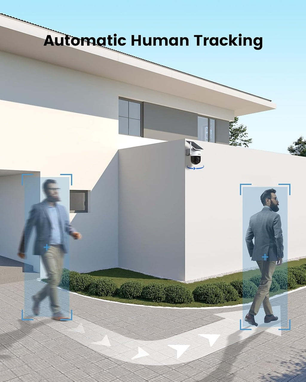 AOSU Solar Security Camera Wireless Outdoor Solar Camera Security Outdoor with Fixed Solar Panel