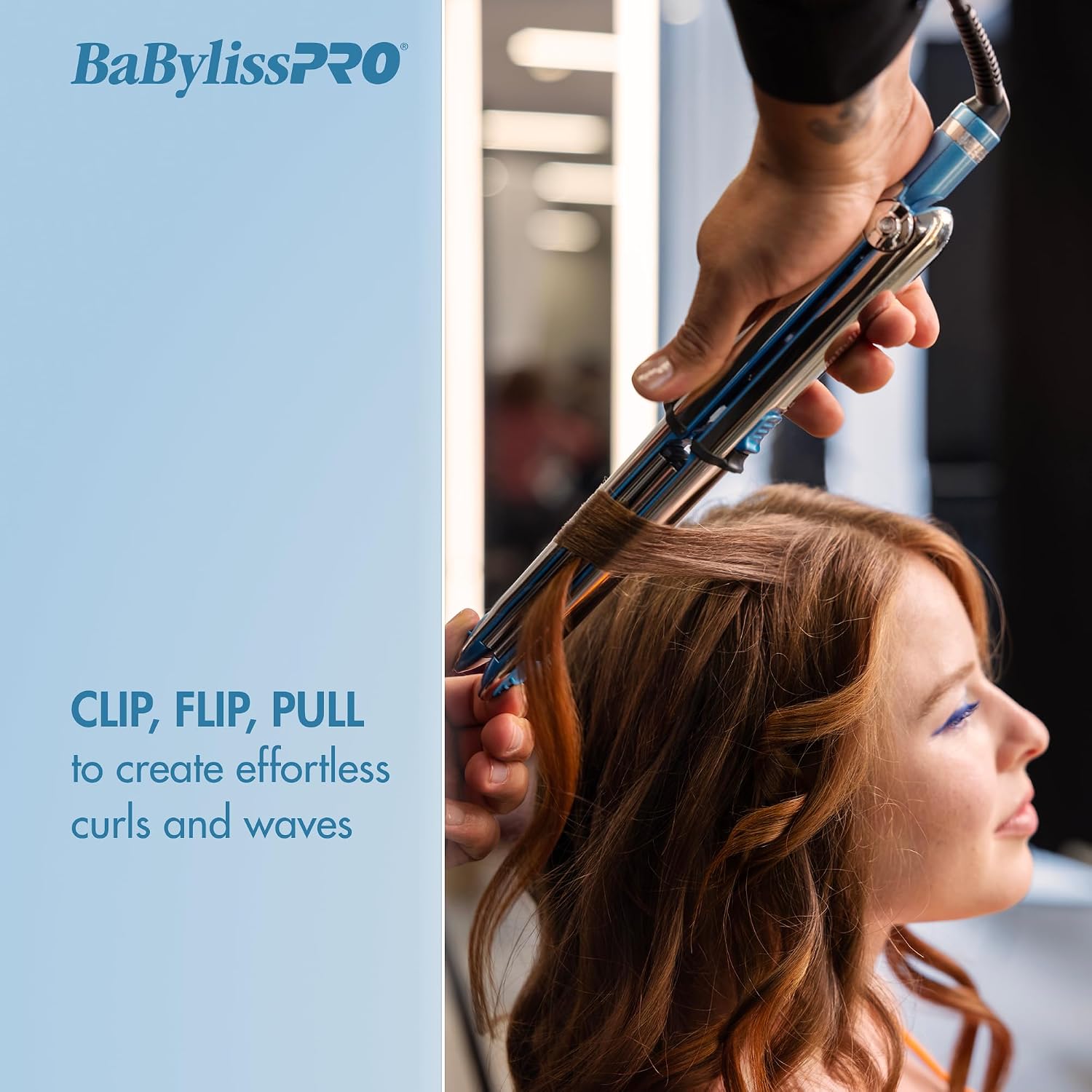 BaBylissPRO Nano Titanium Prima Ionic Hair Straightener – Professional Flat Iron & Curling Iron in One for Stylists, Pro Styling Hair Tool