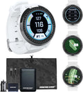 Bushnell Golf iON Elite GPS Smartwatch (White) | 38,000 Courses, Slope Compensation, Hazard Info, Color Touchscreen, Distance Calculator, Magnet Mount, Scorekeeping | Signature Series Power Bundle