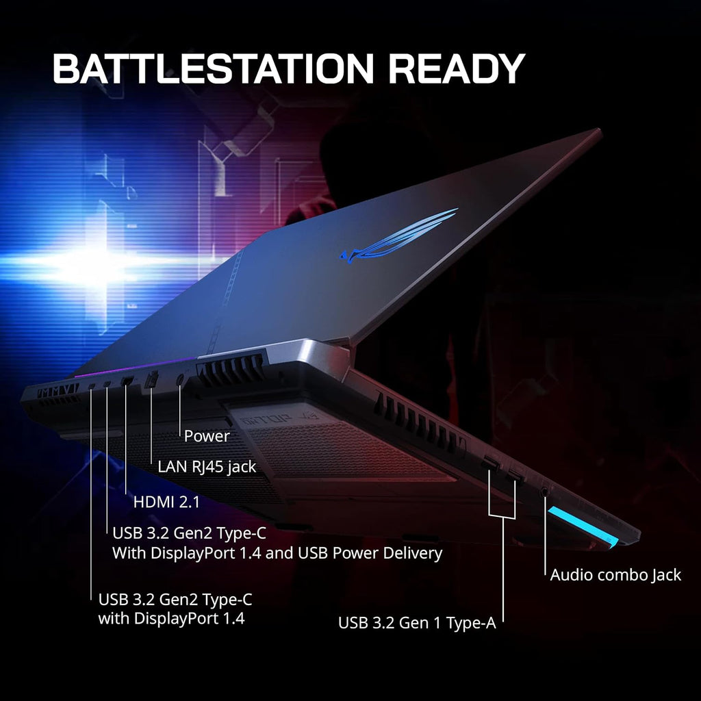 ASUS ROG Strix G17 (2023) Gaming Laptop, 17.3' QHD 240Hz Display, AMD Ryzen 9 7845HX, GeForce RTX 4060, 32GB DDR5 RAM, 1TB PCIe SSD, RGB Backlit Keyboard, Win 11 Pro, Gray, 32GB USB Card (Renewed)