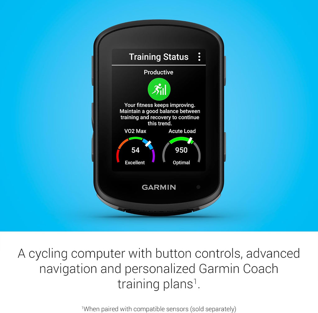 Garmin Edge 540, Compact GPS Cycling Computer with Button Controls, Targeted Adaptive Coaching, Advanced Navigation and More