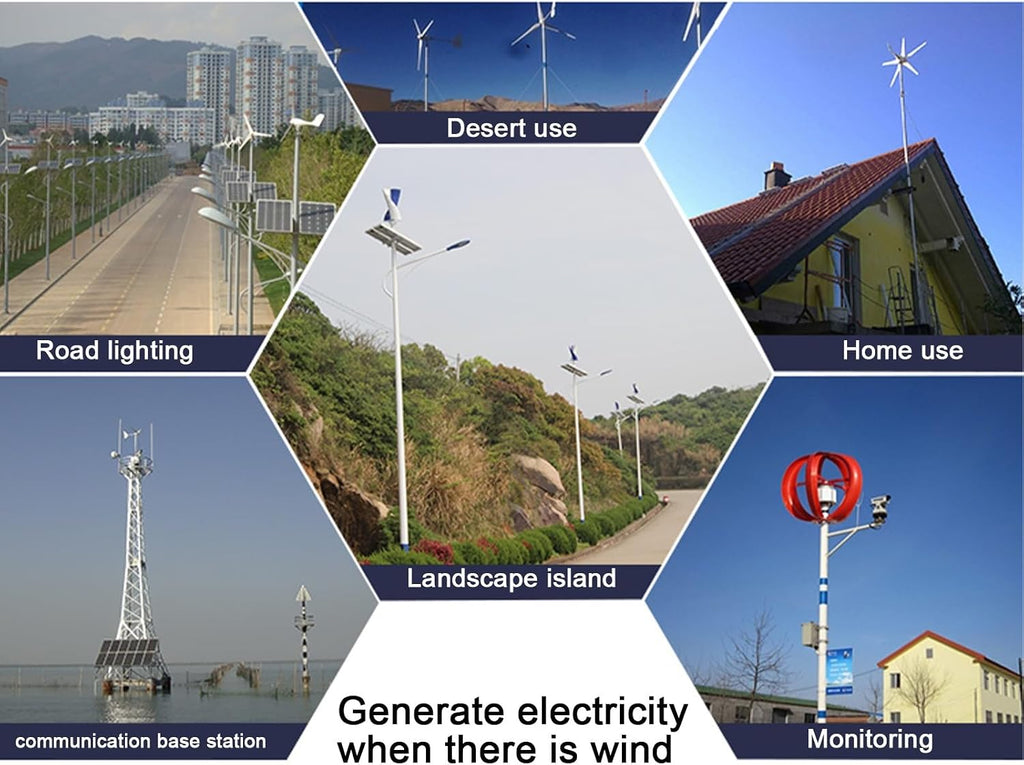 3000W Wind Turbines Generator With Controller- Rare Earth Maglev Ultra-Low 1.5m/s Startup For Home/Off-Grid Emergency Power (12V 24V)