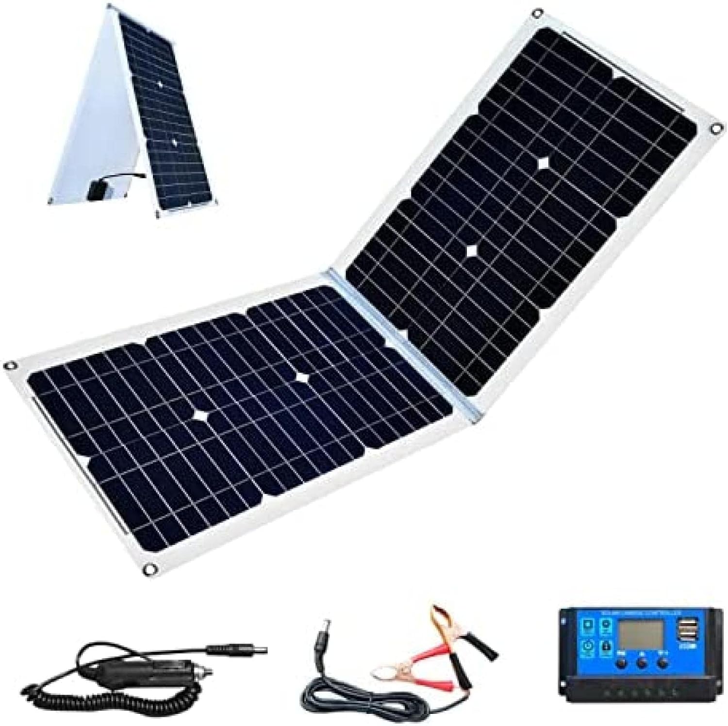 Solar Panel Kit,Solar Panel Foldable Solar Panel Solar Generator with USB Devices Controller Portable Solar Panel Charger for Travel Cam